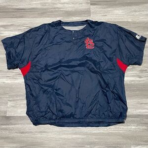 Vintage 90s Navy St Louis Cardinals Windbreaker STARTER jacket pullover Mens XXL